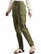 Women's Fabric Cargo Trousers Slim Fit Tuscan Olive