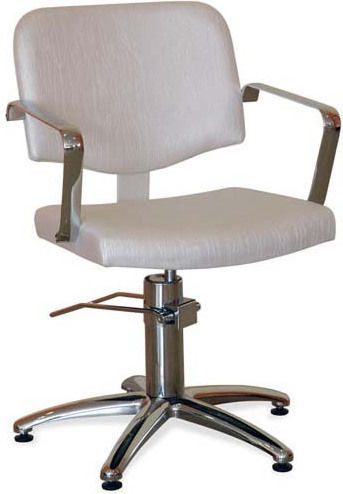 Milos Ηairdresser Chair with Adjustable Height White