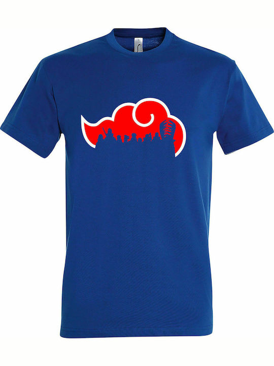 Tricou Unisex " Naruto Shippuden Akatsuki Silhouette, Anime " Royal Blue