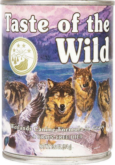 Taste Of The Wild Wetlands Canine Formula Υγρή Τροφή Σκύλων σε Κονσέρβα με Πάπια, Κοτόπουλο, Γαλοπούλα και Ελάφι χωρίς Σιτηρά & Γλουτένη 390gr