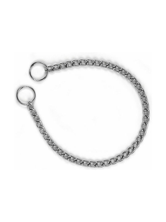 Kerbl Chrome Plated Hundehalsband aus Kette in Silber Farbe 4mm x 60cm