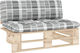 Zweisitziges Sofa Außenbereich aus Paletten mit Kissen 110x65x55cm