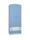 Zwei Türen Kinderkleiderschrank mit 2 Schubladen Blau 80x54x189cm
