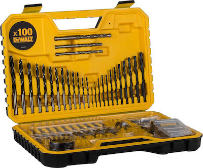 Dewalt Set of 100 Drills with Cylindrical Shank