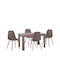 Dining Room 5pcs Sonoma / Brown 140x80cm