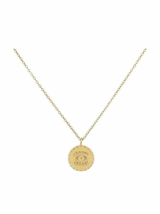 Honor Omano All Seeing Eye Halskette aus Vergoldetem Silber