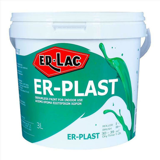 ER-LAC ER-Plast Πλαστικό Χρώμα 103 για Εσωτερική Χρήση Καφέ 750ml
