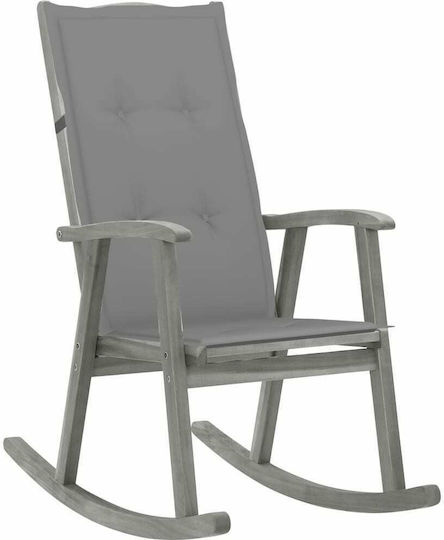 Rocking Armchair Grey 57x100x117cm