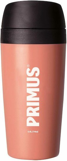 Primus Commuter Mug Glass Thermos Stainless Steel 400ml Orange with Mouthpiece