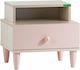 Wooden Kids Bedside Table Pollina White 50x40x46cm