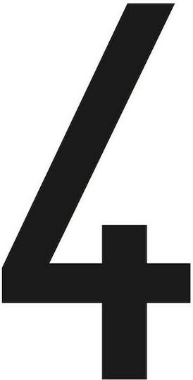 Lampa Car Number Stickers "4" 6 x 3cm in Black Color 1pcs