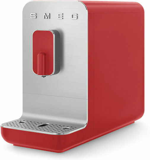Smeg Автоматична Еспресо Кафемашина 1350W Налягане 19bar с Мелачка Червена BCC01RDMEU
