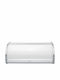 Brabantia Inox Bread Box with Lid White Roll Top Bread Bin 44.7x26.8x17.3cm