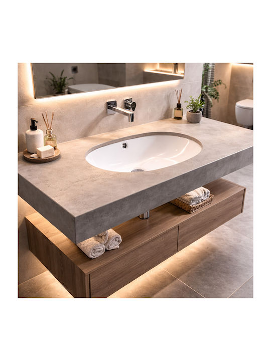 Vinci Suite Υποκαθήμενος Νιπτήρας Πορσελάνης 63x46x20cm Λευκός