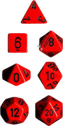 Chessex Opaque Zaruri Set de 7 zaruri opace ros...