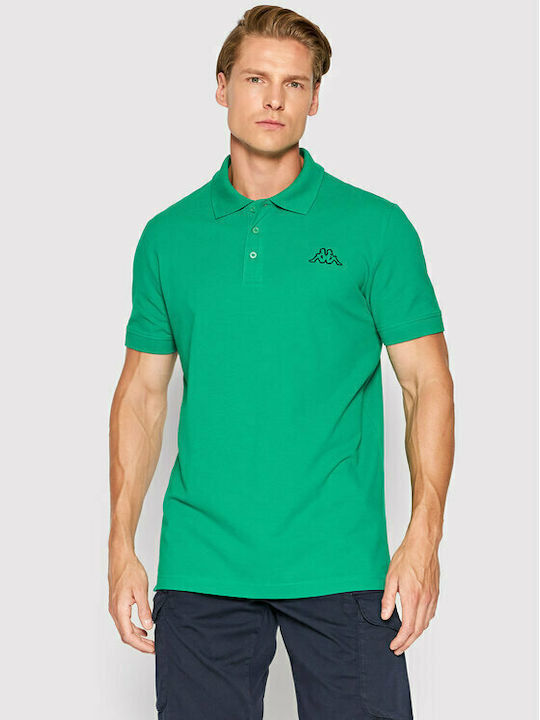 Kappa Ανδρικό T-shirt Polo Πράσινο
