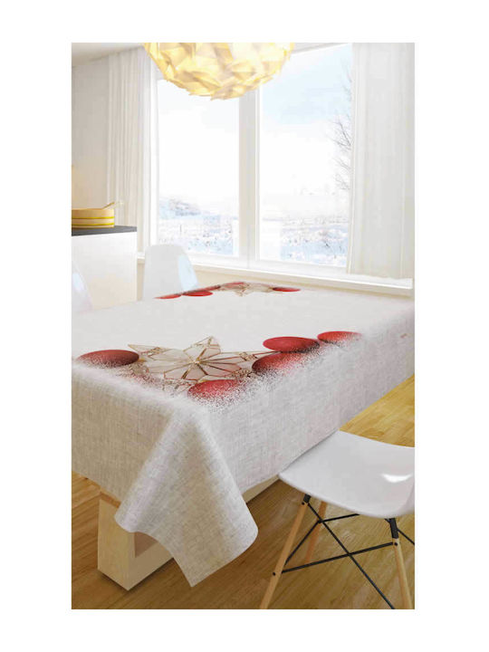 Saint Clair 2028 Christmas Decorated Tablecloth Fabric White Length 220cm 1pcs 1719030217088