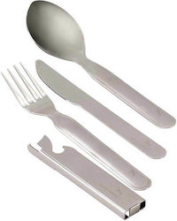 Easy Camp Deluxe Unisex Cutlery for Camping Set of Knives and Forks Grey