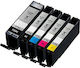 Πακέτο Συμβατών Μελανιών Εκτυπωτή InkJet Canon PGI-570/CLI-571 XL 895 Σελίδων Πολλαπλό (Color) / Μαύρο 5τμχ