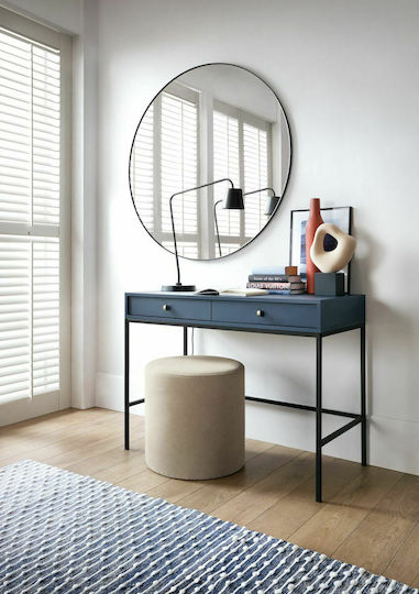 Mono Console Table in Blue Wood & Metal L103.5xW77.6xH50cm
