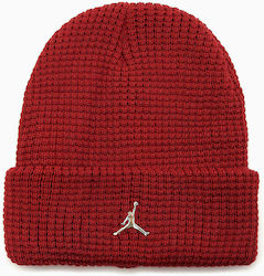 Jordan Beanie Ανδρικός Σκούφος Πλεκτός Gym Red/Metallic Gold
