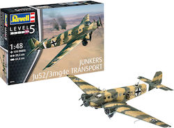 Revell Φιγούρα Μοντελισμού Αεροπλάνο Junkers Ju52/3m Transport 170 Κομματιών σε Κλίμακα 1:48 39.3x61.5εκ.