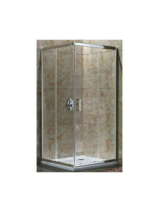 Aquarelle Oia 10 Cabin for Shower with Sliding Door 90x90x180cm Clear Glass