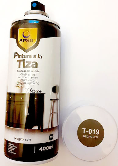 Spsil Chalk Paint Spray Chalk of the Brand T-019 Black Zen 400ml T-019