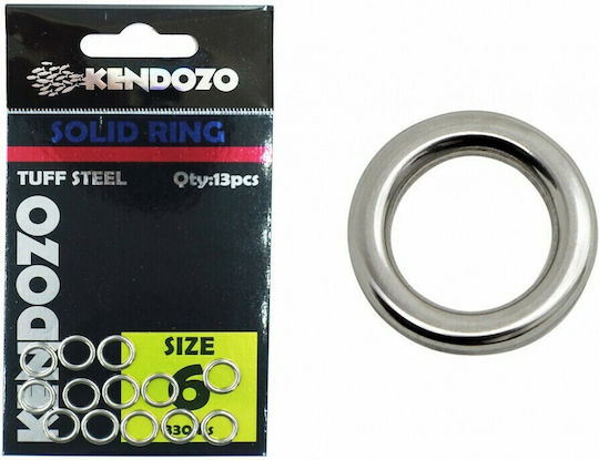 Kendozo Lures Tuff Steel Solid Ring Wire Split Ring Fishing No5 Set 15 Pieces