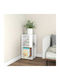 Corner White Bookcase 33x33x67cm