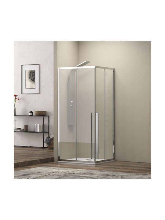Karag Elysium 100 Καμπίνα Ντουζιέρας με Συρόμενη Πόρτα 100x120x200cm Clear Glass