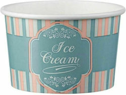 Intertan Set of 50 Paper Ice Cream Bowls with Capacity 237ml