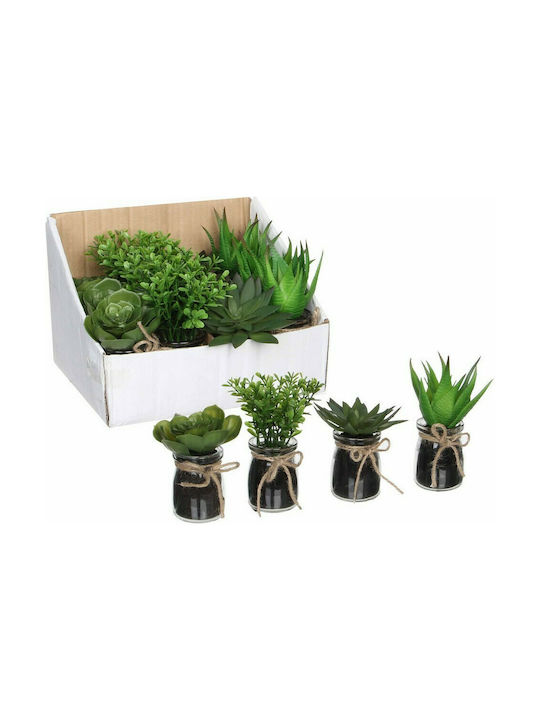 Supergreens Artificial Plant in Small Pot Cactus Παχύφυτο Green 11cm 1pcs