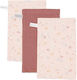Little Dutch Βρεφικά Γάντια Μπάνιου Pure Pink Blush/Little Flowers 3τμχ