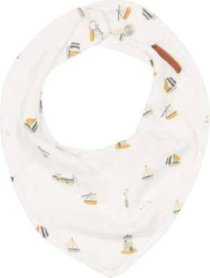 Little Dutch Sailors Bay Bandana Tesatura cu buton Albă