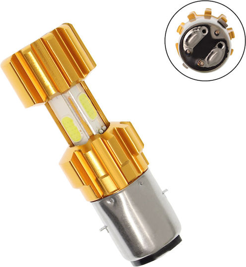 Lamps Motorcycle BA20D / H6 LED 6000K Cold White 12-24V 8W 1pcs