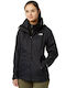 The North Face Women's Short Sports Jacket Waterproof and Windproof for Winter with Hood Black