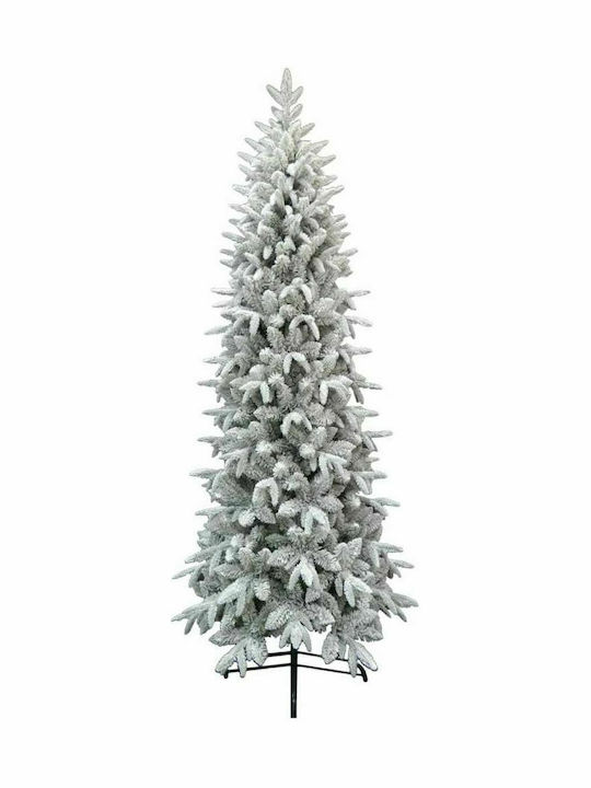 Weihnachtsbaum Schlank Beschneit 240cm mit 1610 Zweige