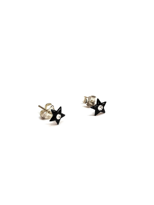 Παιδικά ασημένια σκουλαρίκια αστεράκια μικρά, Ασήμι 925