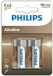 Philips Alkaline Μπαταρίες C 1.5V 2τμχ