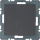 Hager S.1/B.3/B.7 Switch Cover in Black Color 1...