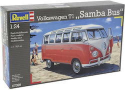 Revell Volkswagen T1 Samba Figurină de Modelism Mașină 173 Piese la Scară 1:24 18.1cm.