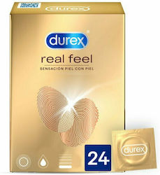 Durex Προφυλακτικά Real Feel 24τμχ 56mm Natural