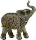 Karvounis Decorative Elephant Polyresin in Silver 11x5.5x12.5cm 1pcs