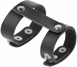 Darkness Cock Harness Adjustable Leather Penis & Testicles Ring