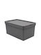 Viomes Nova Plastic Storage Box with Lid Gray 35.5x25.5x13.5cm