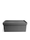Viomes Nova Plastic Cutie de Depozitare cu Capac Gri 28x18.5x13.5cm 1buc