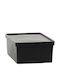 Viomes Nova Πλαστικό Κουτί Αποθήκευσης με Καπάκι Μαύρο 28x18x13.5cm