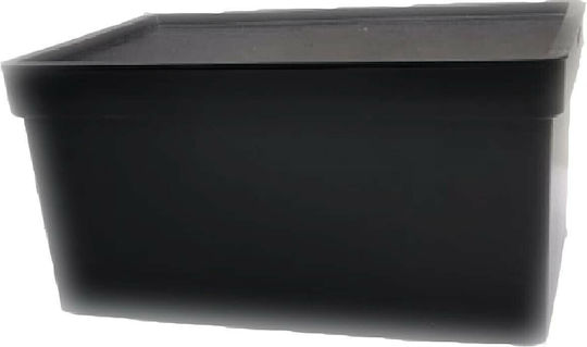 Viomes Plastic Storage Box with Lid Black 28x17.5x13.4cm 1pcs