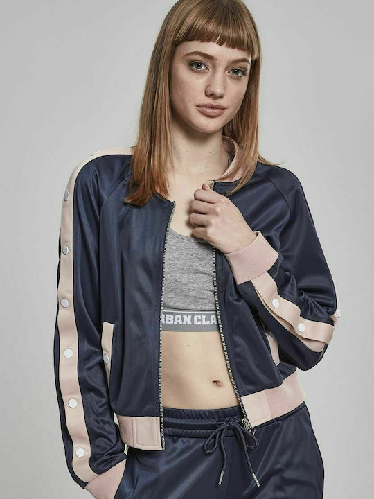 Urban Classics Κοντό Γυναικείο Bomber Jacket Navy Μπλε